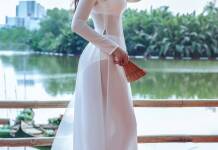 베트남 전통의상 아오자이 꽁가이