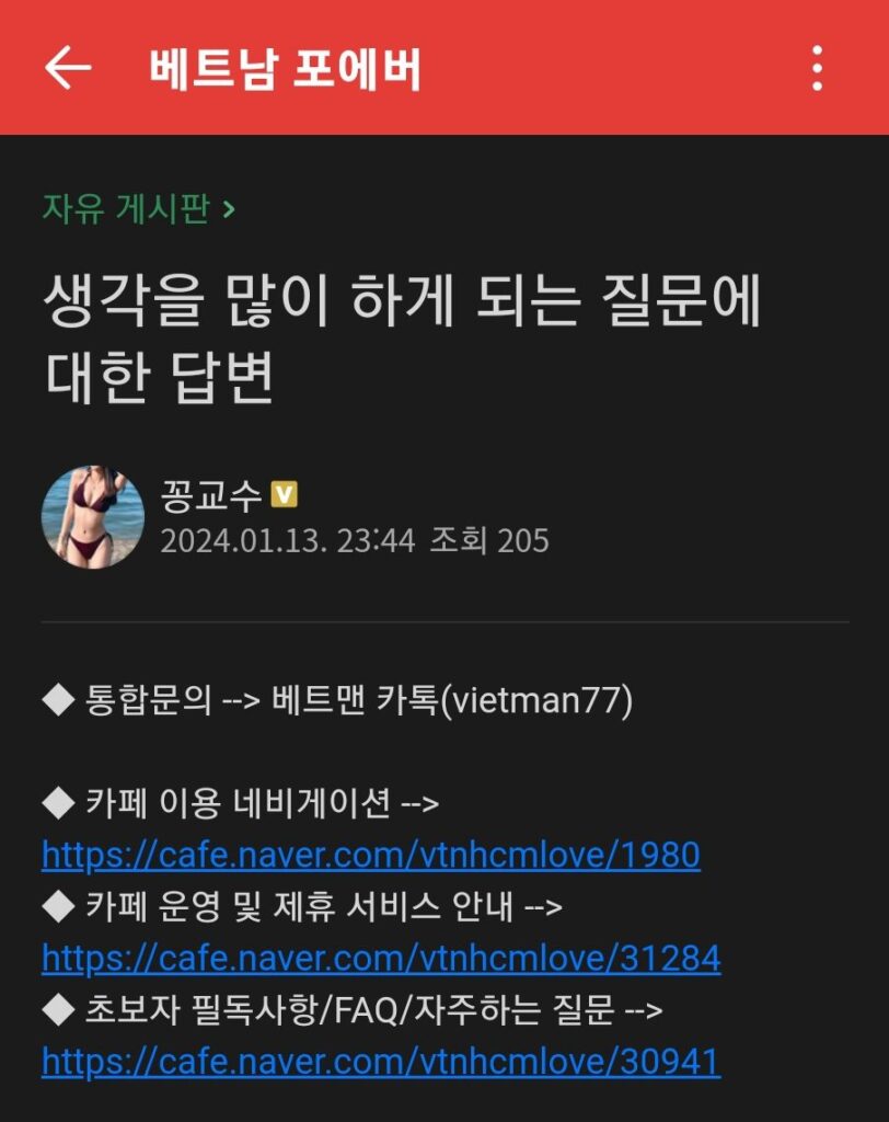 베트남포에버 페이지
